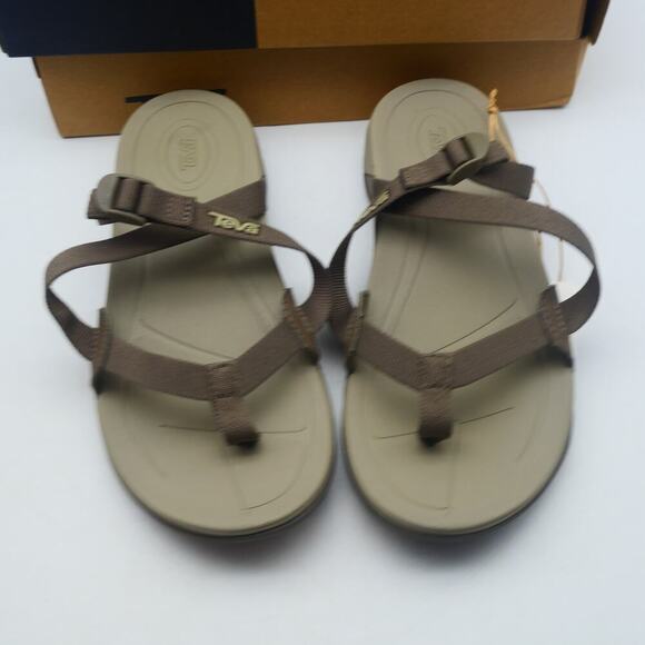 NEW Teva Women's 6 Ascona Flip Flops Sandals Chocolate Chip Brown Hiking - Picture 3 of 10